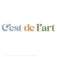 a logo with the word'cest de lart'on it